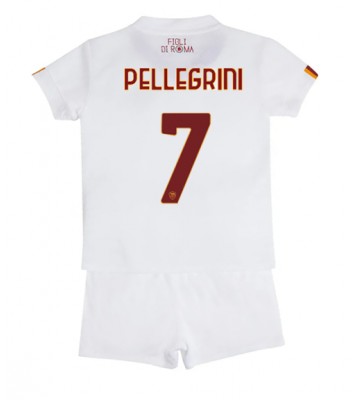 AS Roma Lorenzo Pellegrini #7 Bortedraktsett Barn 2022-23 Kortermet (+ Korte bukser)